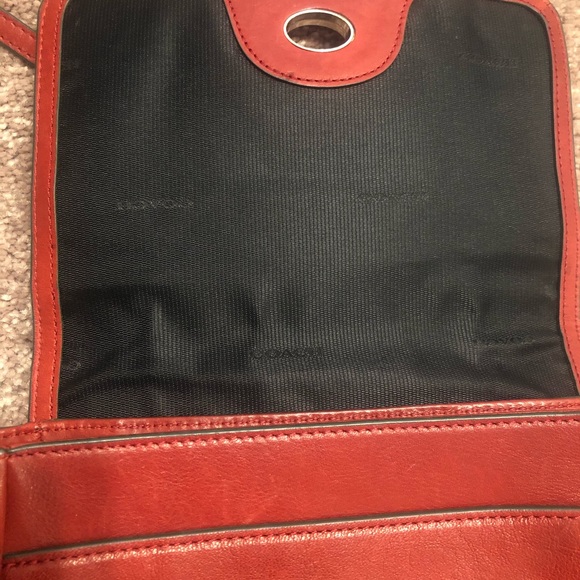 Coach Red Crossbody Purse Adjustable Strap - Picture 8 of 12